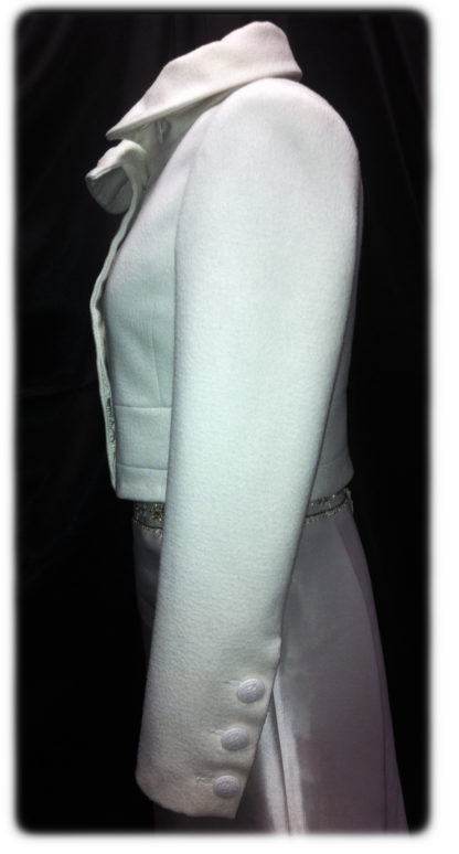 Свадебное пальто короткое айвори модель Т10 фото