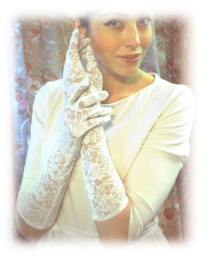 свадебные перчатки цвета айвори